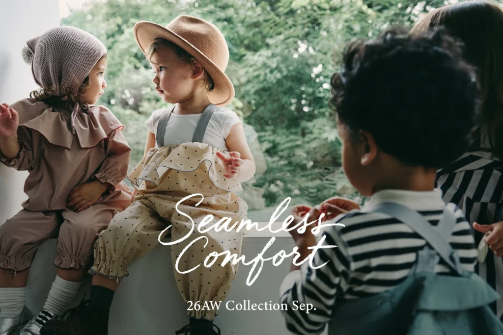 MARLMARL 26AWコレクション第一弾で、この秋の子ども服がもっとかわいく便利に!長袖プレイウエアや新作ニットスタイが登場