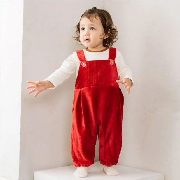 LOWRYS FARM BaBY サロペット ニットコール