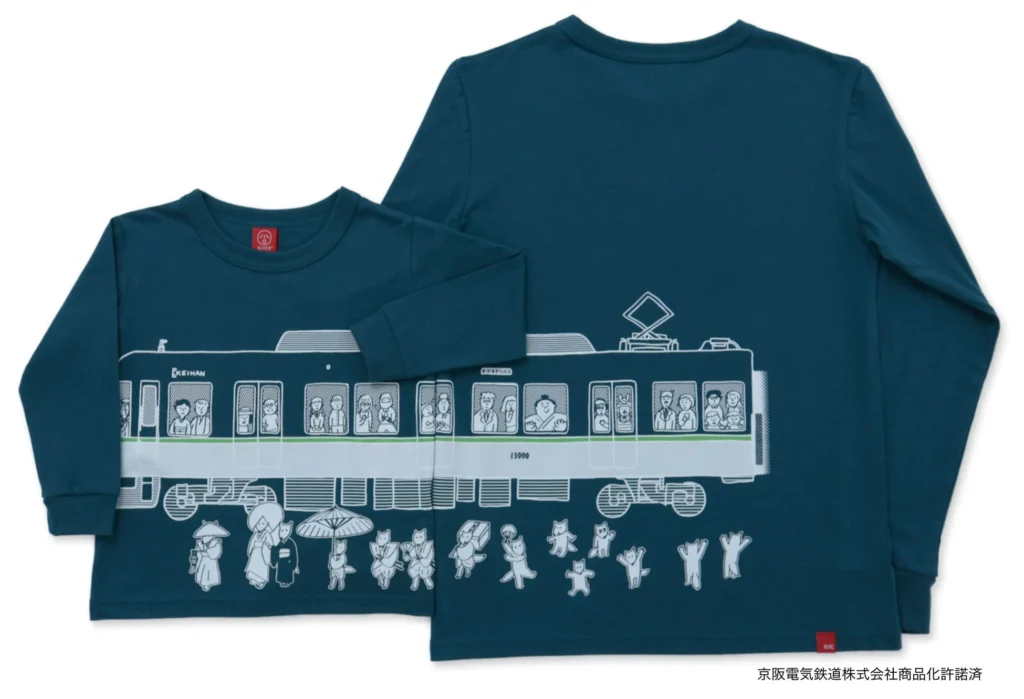京阪13000系がモチーフ!親子で楽しめる長袖Tシャツ「レッツ京阪」がOJICOから先行販売