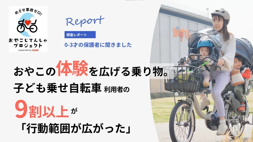 子ども乗せ自転車の利用で「行動範囲が拡大」 保護者の9割以上が実感