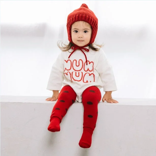LOWRYS FARM BaBY 長袖ボディスーツ 文字 スウェット