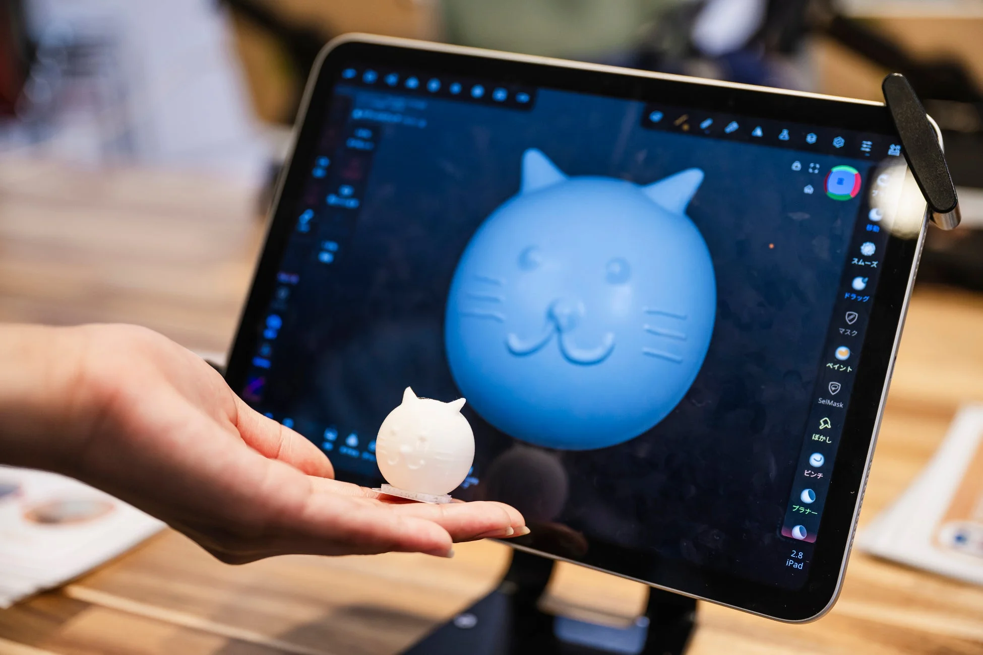 3Dモデル制作・プリンタ体験の様子