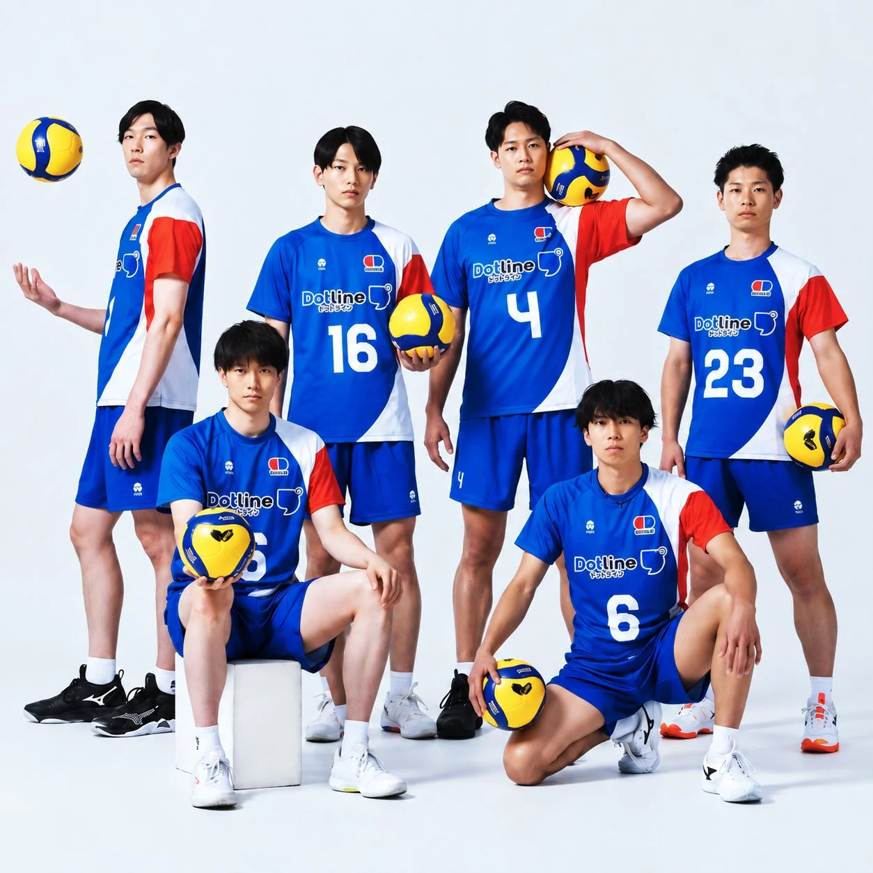 バレーボール選手の集合写真