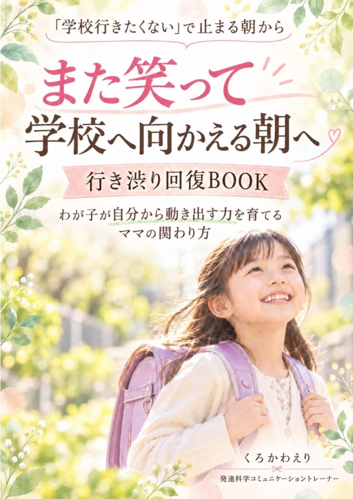＜タイトル＞「学校行きたくない」で止まる朝からまた笑って学校へ向かえる朝へー行き渋り回復BOOKーわが子が自分から動き出す力を育てるママの関わり方無料電子書籍の配布開始